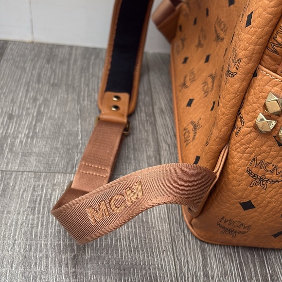 MCM Stark Visetos Small Side-Stud Backpack, EUC - Picture 5 of 10